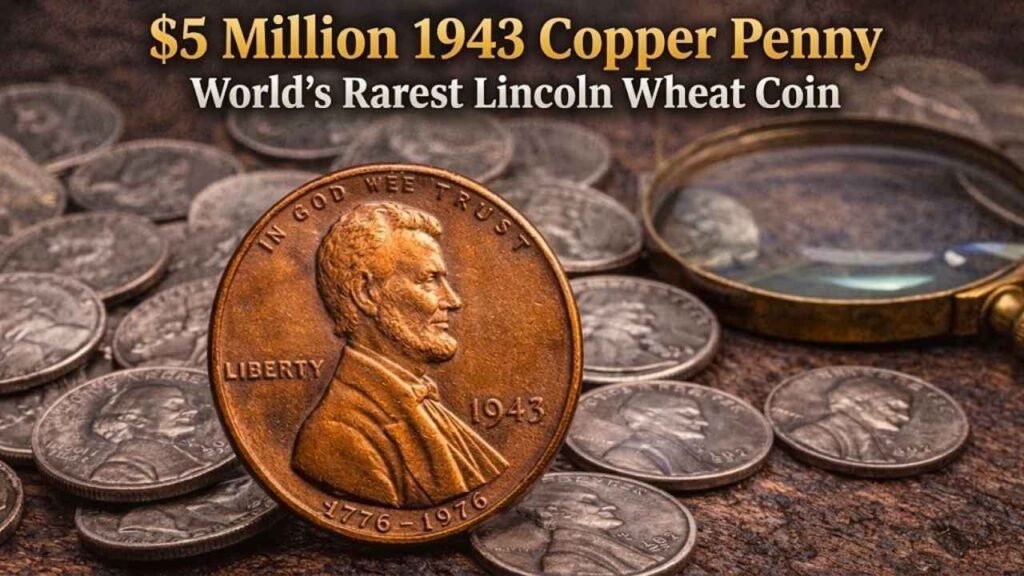 $5 Million 1943 Copper Penny World’s Rarest Lincoln Wheat Coin